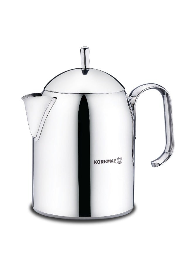 Stainless Steel Korkmaz Pera tea pot 0.825 litres