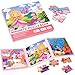 Cosomia Magnetic Puzzles for Kids 35 3in1 Princess Unicorn Mermaid Travel Puzzles for Kids Ages 46 Car Airplane Road Trip Activities Toys Easter Day Gifts for Girls - Image 2