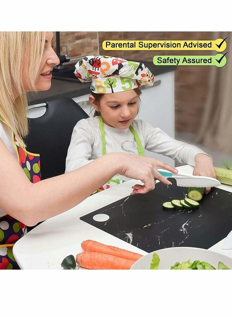 Excefore 3-Piece Kids Plastic Fruit Knife Kids Cooking Tools - Firm Grip, Serrated Edges Can Cut Fruits, Salads, Cakes, Lettuce - Image 4