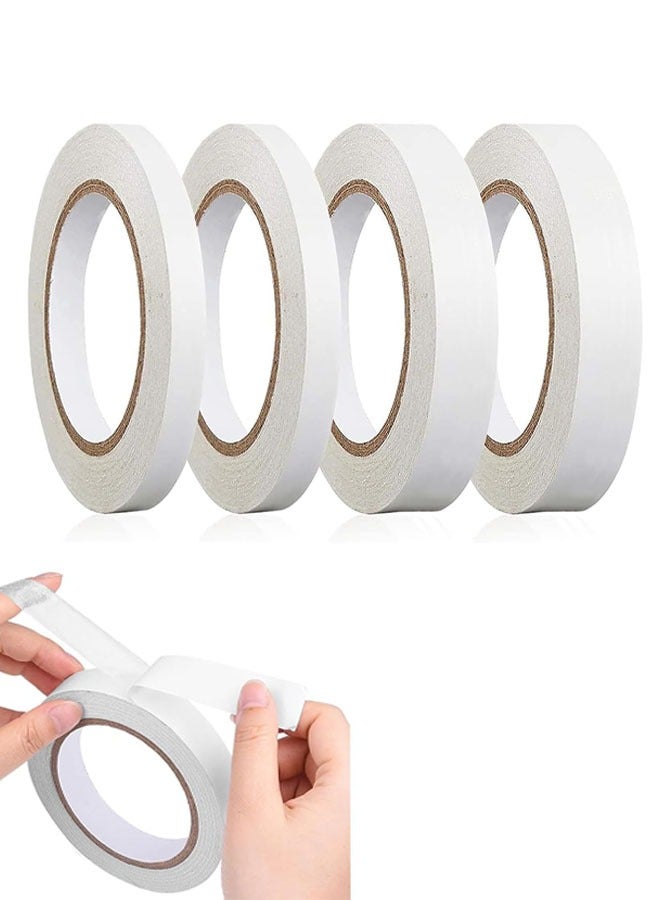 Generic Double Sided Tape, 4 Rolls Multipurpose Adhesive Sticky Tape, Double Sided Sticky Craft for DIY Craft, Gift, Photos, Documents, Card Making(Wide 0.31inch/0.6inch, 26ft Long)  - Image 1