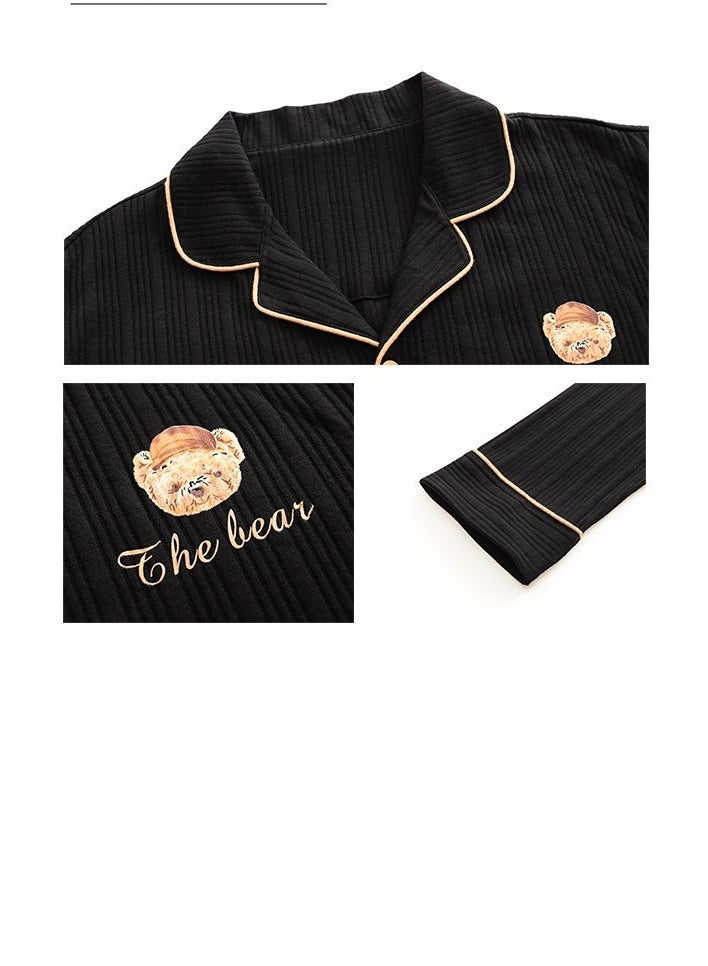 Men's Pajama Set, Cotton Long Sleeve Striped Pajama Set Two Pieces of Casual Pajamas  - Image 3