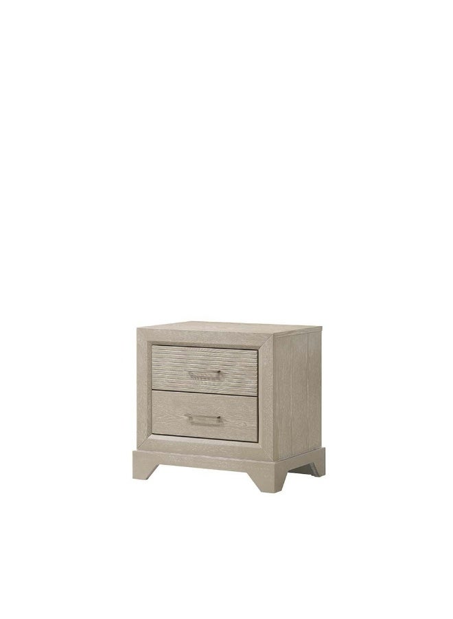 DANUBE HOME Ryan Night Stand Solidwood Wooden Nightstand Bedside Table With Storage Drawer Modern Night Stand For Bedroom Dorm And Small Spaces - Antique Grey Ash Veneer - Image 2