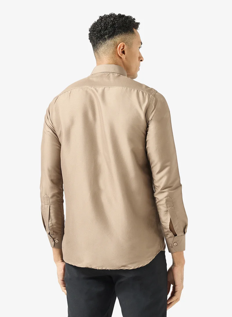 روبرت وود قميص قطني صلب بيو-وش