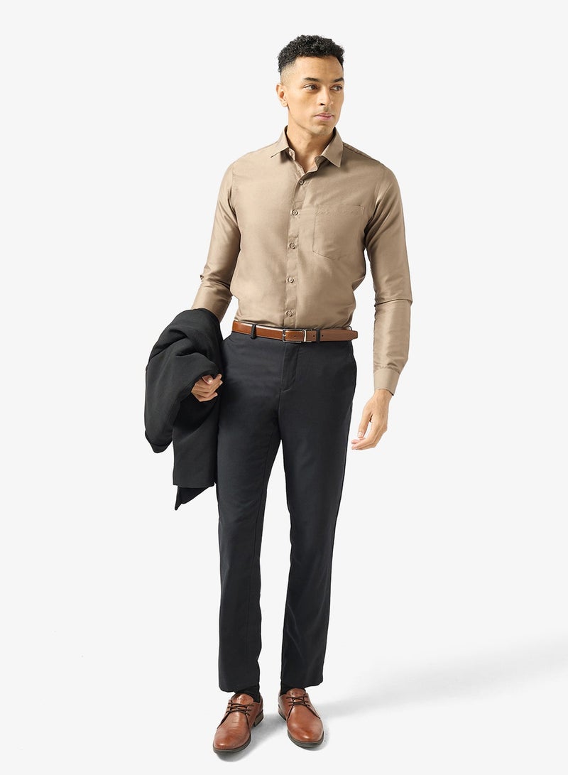 Robert Wood Bio-Wash Solid Cotton Shirt - Image 4