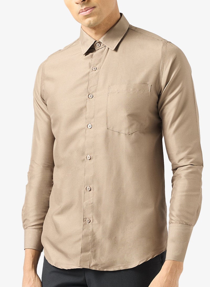 Robert Wood Bio-Wash Solid Cotton Shirt - Image 3