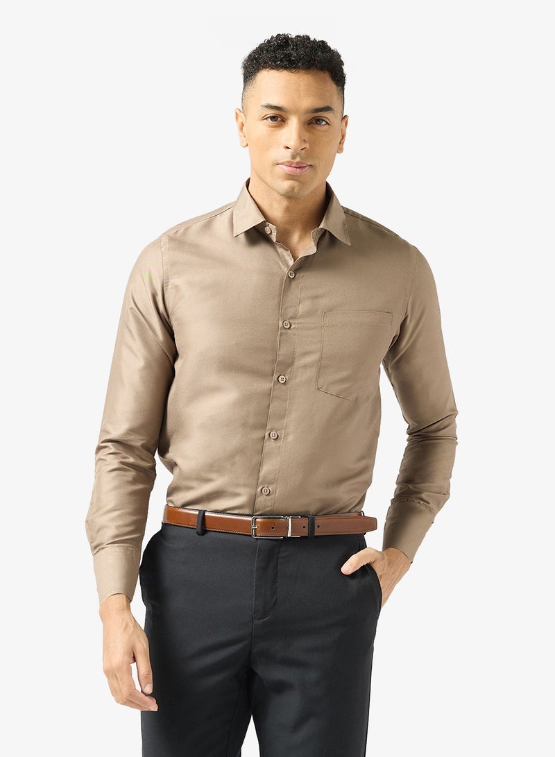 Robert Wood Bio-Wash Solid Cotton Shirt - Image 1