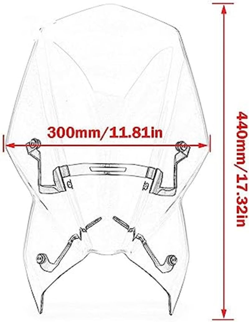DEMULAX Motorcycle Windshield Spoiler for GSX-S1000 - Image 3