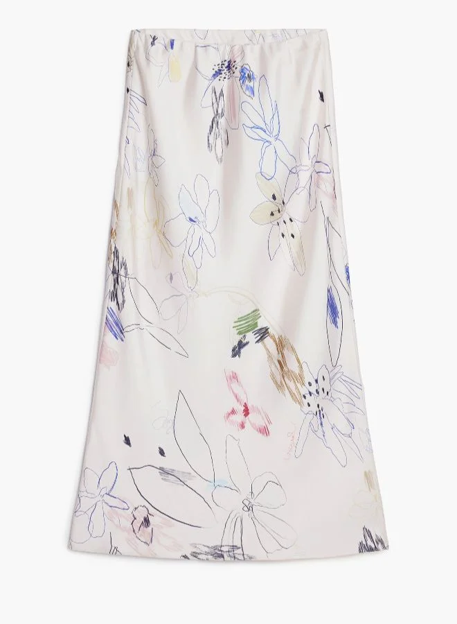 DESIGUAL Multicolour Long Skirt With Strokes for Women | Best Price UAE