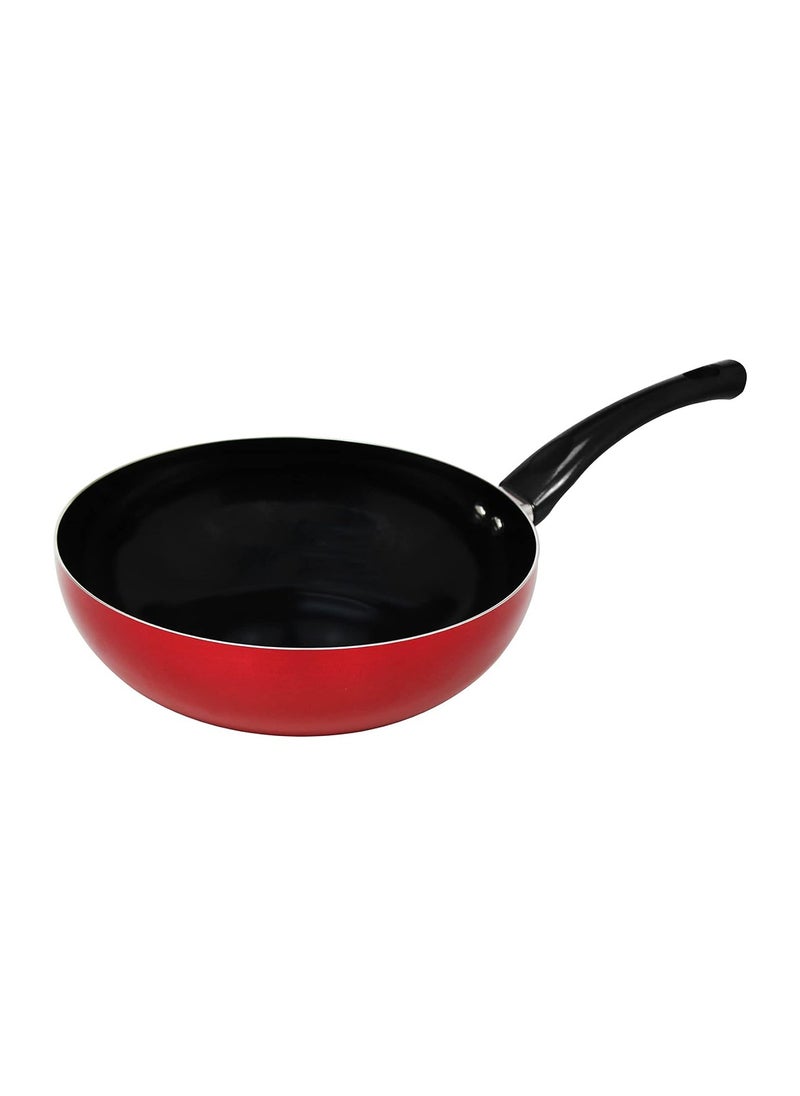 BLACKSTONE - Ceramic Wok Pan Red/Black 28cm - Image 1