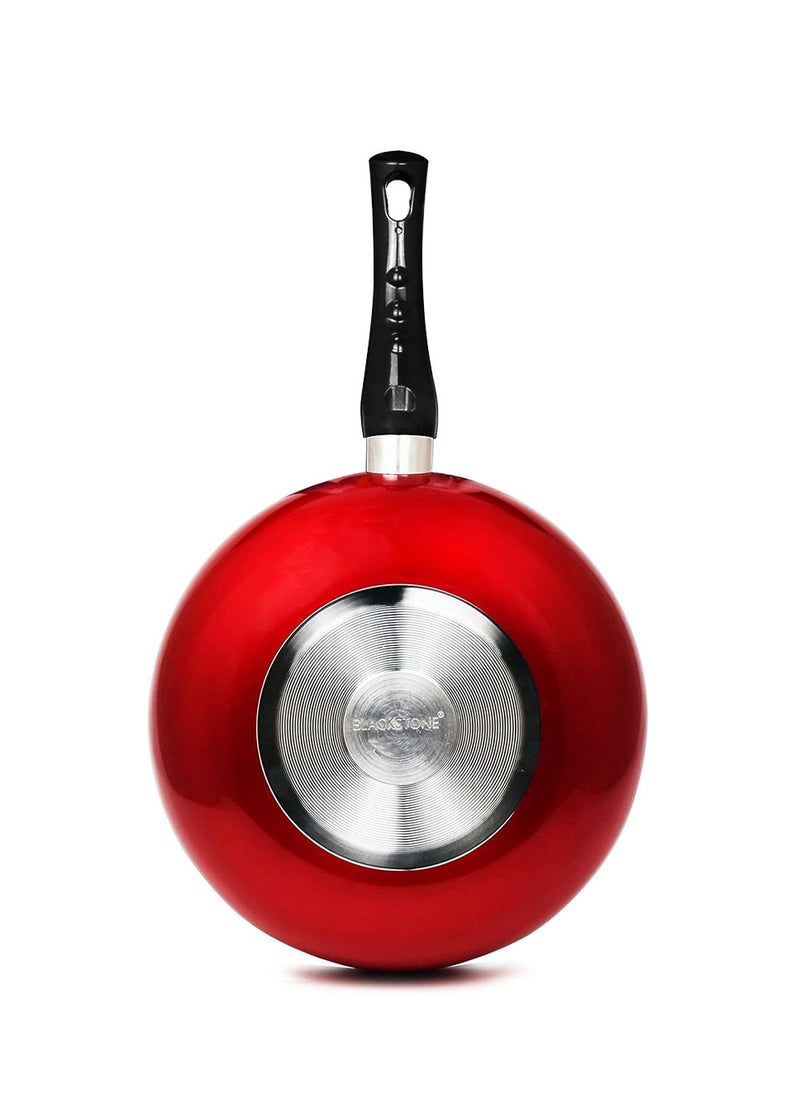 BLACKSTONE - Ceramic Wok Pan Red/Black 28cm - Image 1