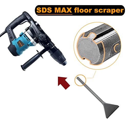 HIGOSPRO 6 Inch Wide Tile & Thinset Scaling Chisel SDS-Max Shank, 6" x 15" Scraper Removal Bit, Ideal for Rotary Hammer Drills Compatible with SDS-Max - Image 4