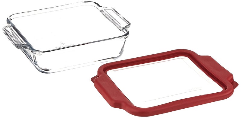 Anchor Hocking Glass Baking Dishes for Oven, 8 Inch Square Glass Cake Pan with TrueFit Cherry Lid - Image 3