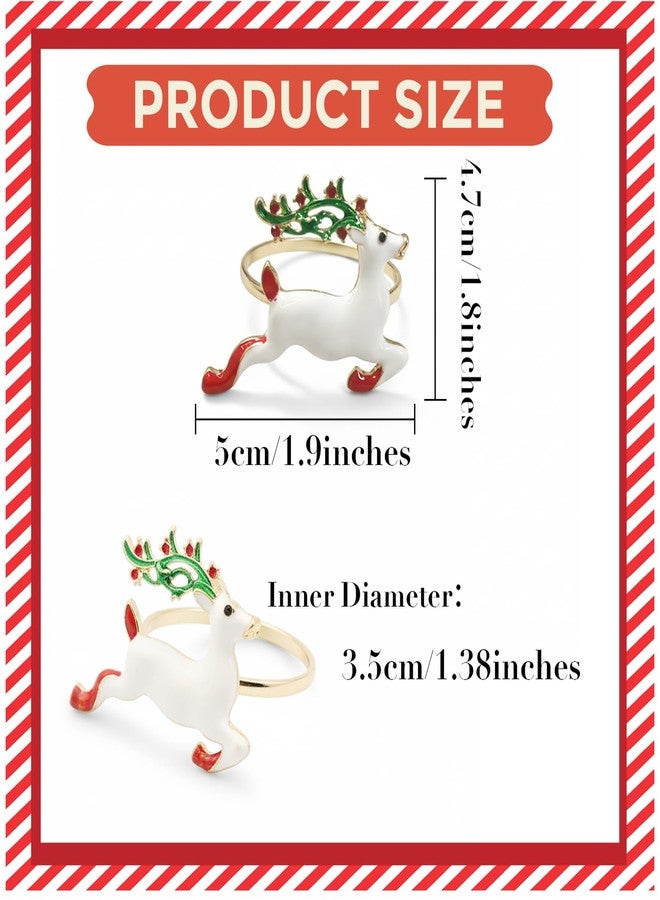 Bmpzery Christmas Napkin Rings Set of 12,Multicolor Christmas Napkin Rings for Dinning Table,12 Shapes Metal Napkins Ring Holders Set,for Wedding and Festival Party Decoration Kitchen Table - Image 3