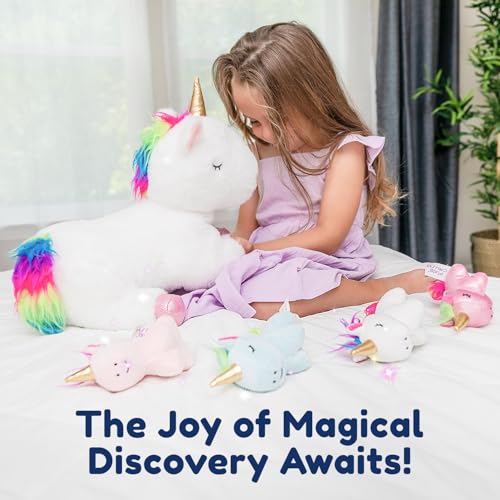 PixieCrush Unicorn Stuffed Animals for Girls, Set of 5 - Mommy with Babies - Magical Giant Stuffed Animal - Enchanting Unicorn with Babies Set - Plush Animals for Kids - Image 2