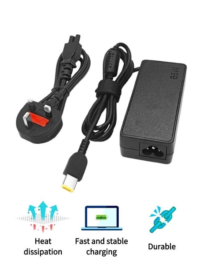 Vixplorn Charger for Lenovo laptops, laptop power adapter, 65W laptop charger, suitable for home office, cafes, bedrooms, and travel. - Image 1