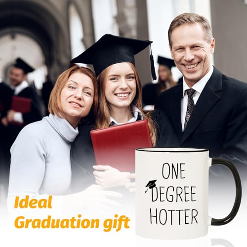 Petalsun Graduation Gifts for Her, Him - 11oz Ceramic One Degree Hotter Mug - 2025 Funny College, Masters Degree, Phd, Nursing & Nurse, High School Grad Gifts for Women Men, Graduation Party Decorations - Image 4