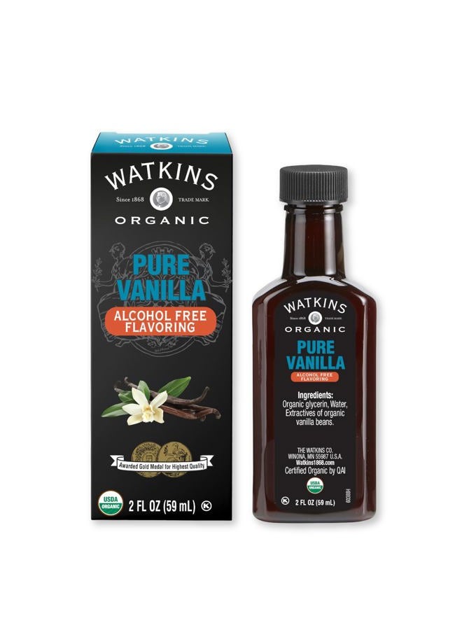 Watkins Organic Pure Vanilla Alcohol Free Flavoring, 2 Fl. Oz (Pack of 1) - Image 1