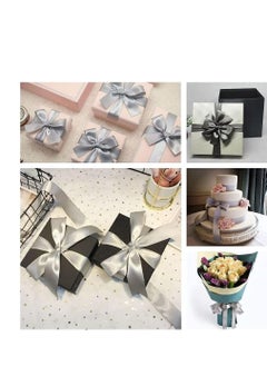 MARKQ Silver Satin Ribbon, 12mm x 25yd Double Faced Polyester Ribbon for Gift Wrapping, Party Favors, Wedding Decorations, Bow Making, Bouquets, Sewing Projects & Craft Supplies  - Image 4