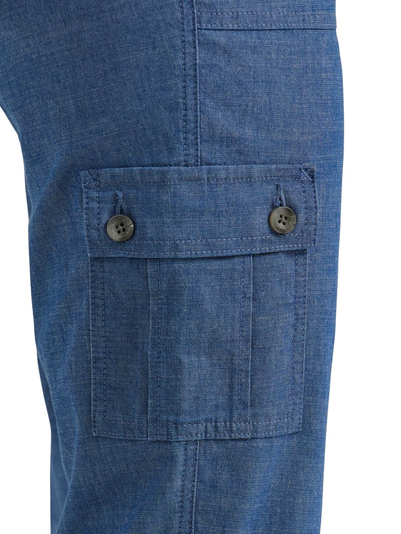 Lee Women's Ultra Lux Comfort with Flex-to-Go Cargo Capri Pant Chambray 18 - Image 4