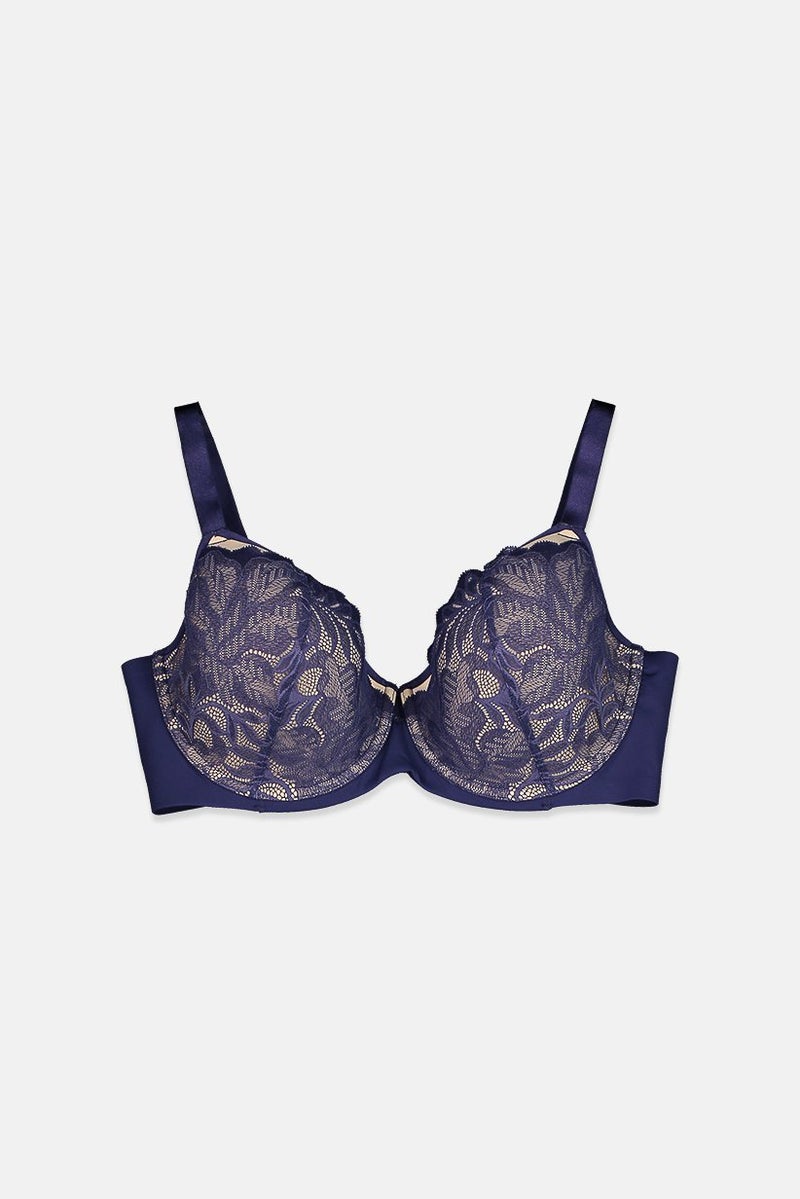 Tchibo حمالة صدر نسائية مبطنة قليلاً بسلك، أزرق داكن - Image 1