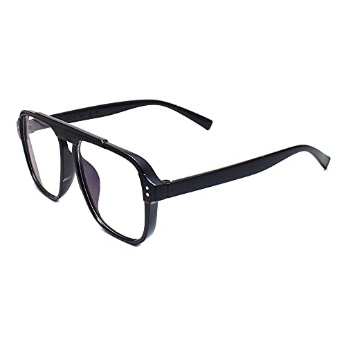 Peter Jones Square Computer Glasses for Men Women with Zero Power Blue Light Blocking Glare Lenses (SIZE LARGE) AG18052B - Image 2