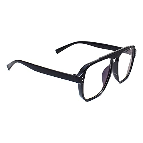 Peter Jones Square Computer Glasses for Men Women with Zero Power Blue Light Blocking Glare Lenses (SIZE LARGE) AG18052B - Image 3