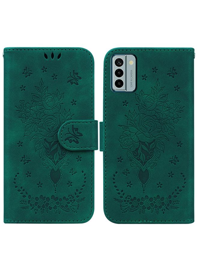 S-TOP Case For Nokia G22 Butterfly Rose Embossed Leather Phone Case - Image 1