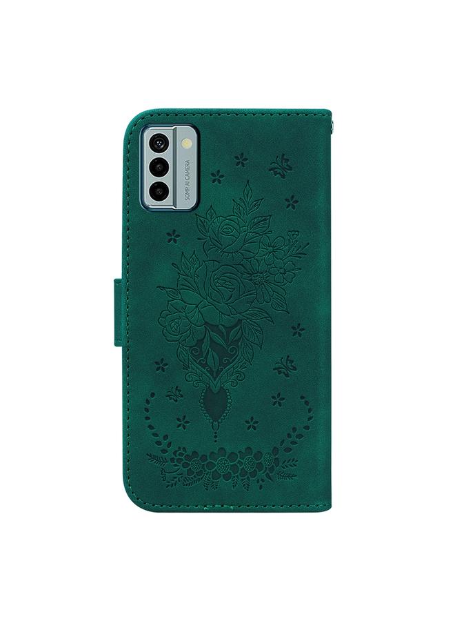 S-TOP Case For Nokia G22 Butterfly Rose Embossed Leather Phone Case - Image 3