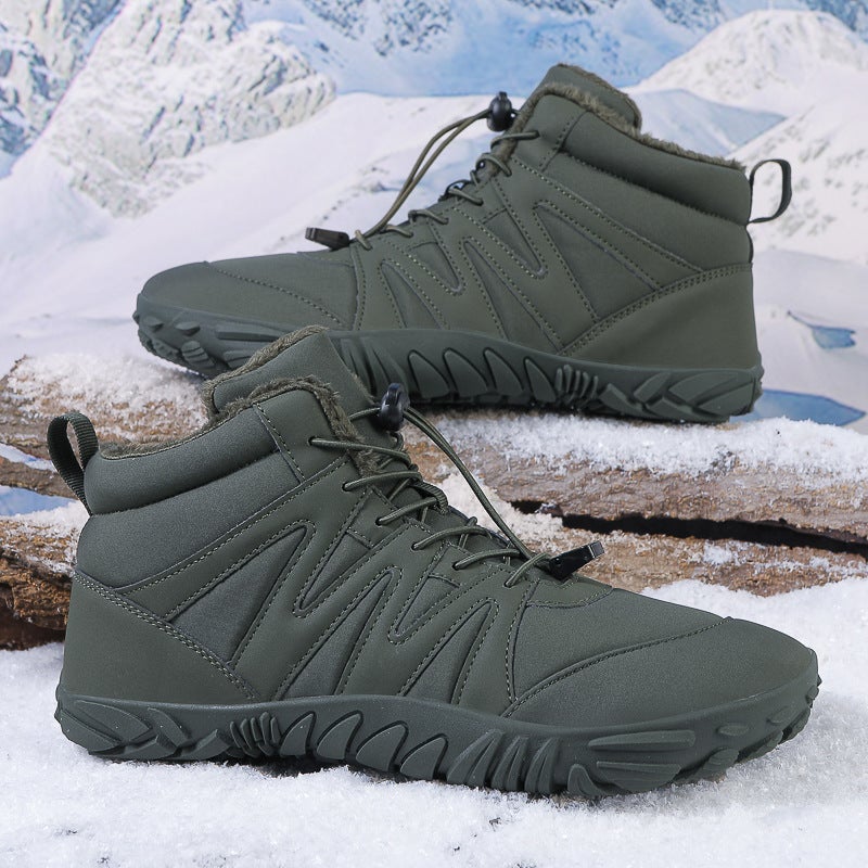 Cotton Shoes Winter Warm Non-Slip Men'S And Women'S Camping Hiking Hiking Shoes Thickened Waterproof High-Top Outdoor Five-Finger Snow Boots - Image 4