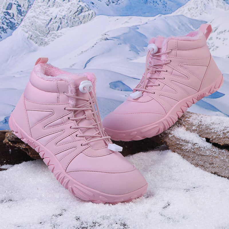 Cotton Shoes Winter Warm Non-Slip Men'S And Women'S Camping Hiking Hiking Shoes Thickened Waterproof High-Top Outdoor Five-Finger Snow Boots - Image 3