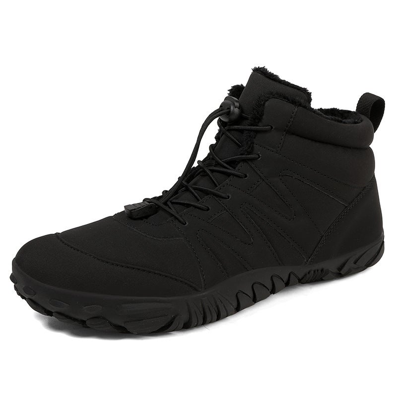Cotton Shoes Winter Warm Non-Slip Men'S And Women'S Camping Hiking Hiking Shoes Thickened Waterproof High-Top Outdoor Five-Finger Snow Boots - Image 1