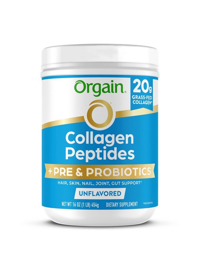 Orgain Orgain Hydrolyzed Collagen Peptides + Prebiotic & Probiotics Powder for Women & Men, 20g Grass Fed Collagen, 1 Billion CFU - Supports Digestive, Hair, Skin & Joint Health, Non-GMO, Type I & III, 1lb  - Image 1
