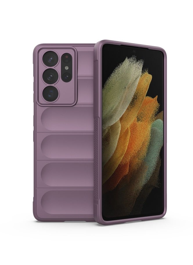 Generic Magic Shield Tpu Silicone Shockproof Phone Case For Samsung Galaxy S21 Ultra Lavender  - Image 1