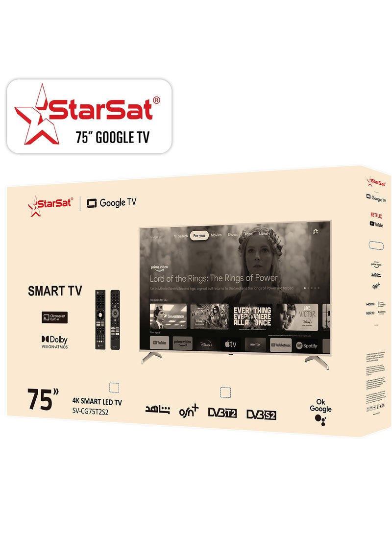 StarSat - 75 Inch Google UHD Smart TV - Image 1