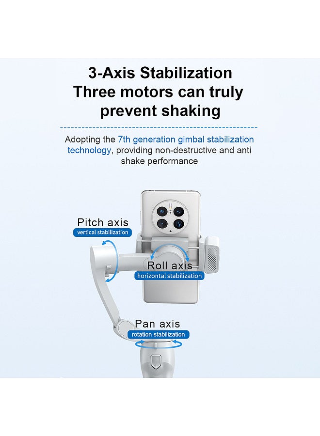 ANDOER 3-Axis Stabilizer Gimbal Stabilizer for Smartphone 0.28g/0.61lbs Payload Anti-shaking Support Gestures Control BT Connection with AI Vision Sensor & Fill Light Module Replacement  - Image 3