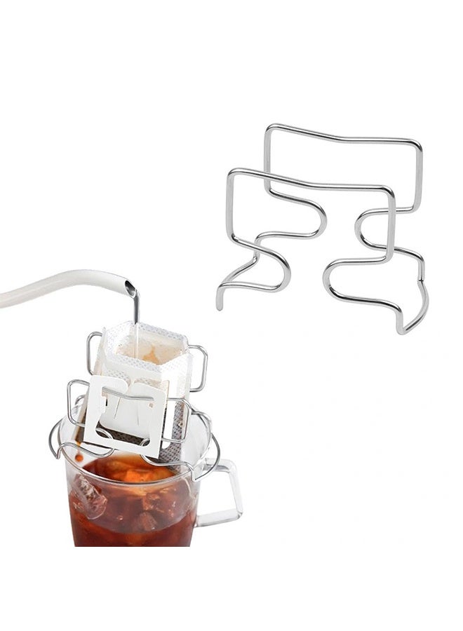 Hanging Ear Drip Coffee Bag Stand Portable Coffee Filter Paper Bag Hanging Ear Drip Holder Stainless Steel Drip Chair for Easy Pour Over - Image 1