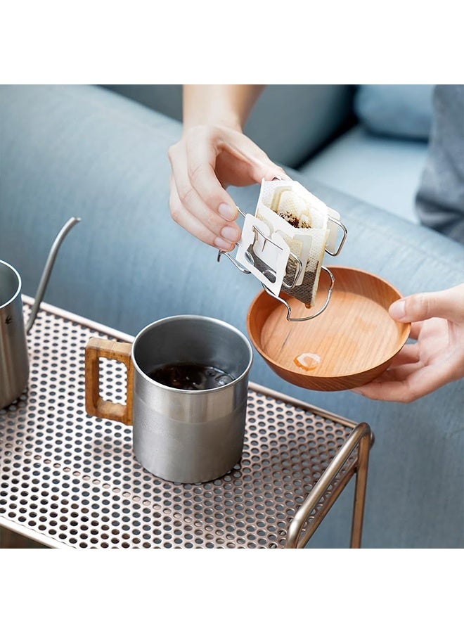 Hanging Ear Drip Coffee Bag Stand Portable Coffee Filter Paper Bag Hanging Ear Drip Holder Stainless Steel Drip Chair for Easy Pour Over - Image 4