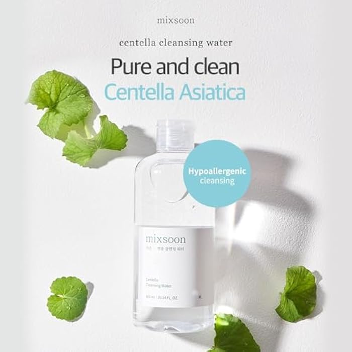mixsoon Centella Cleansing Water 10.14 fl oz / 300ml Face Cleanser for Sensitive Skin Centella Asiatica Aloe Vera Korean Glass Skin Care - Image 2