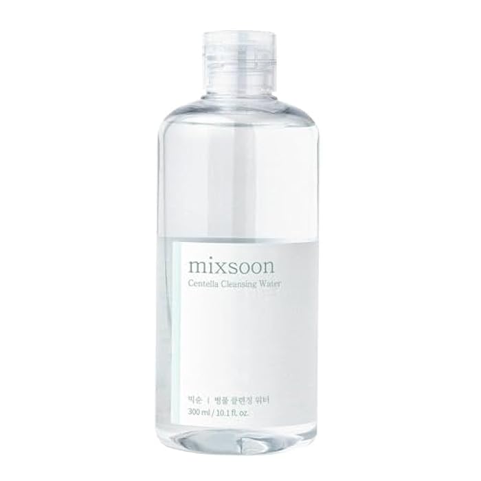 mixsoon Centella Cleansing Water 10.14 fl oz / 300ml Face Cleanser for Sensitive Skin Centella Asiatica Aloe Vera Korean Glass Skin Care - Image 1