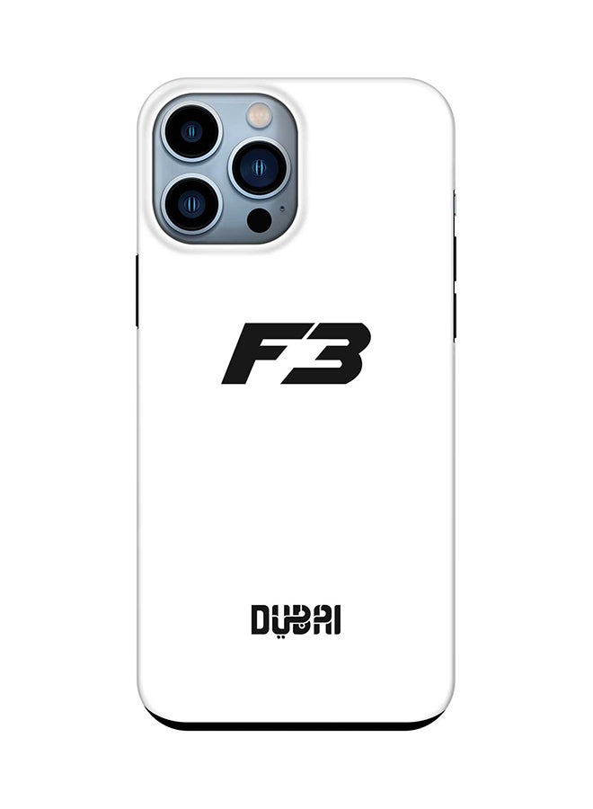 Stylizedd Tough Pro Case for iPhone 15 Pro Max Dual Layer Hybrid PC TPU Customized Mobile Cover Matte Finish Phone Case - Faz3 Dubai White - Image 1