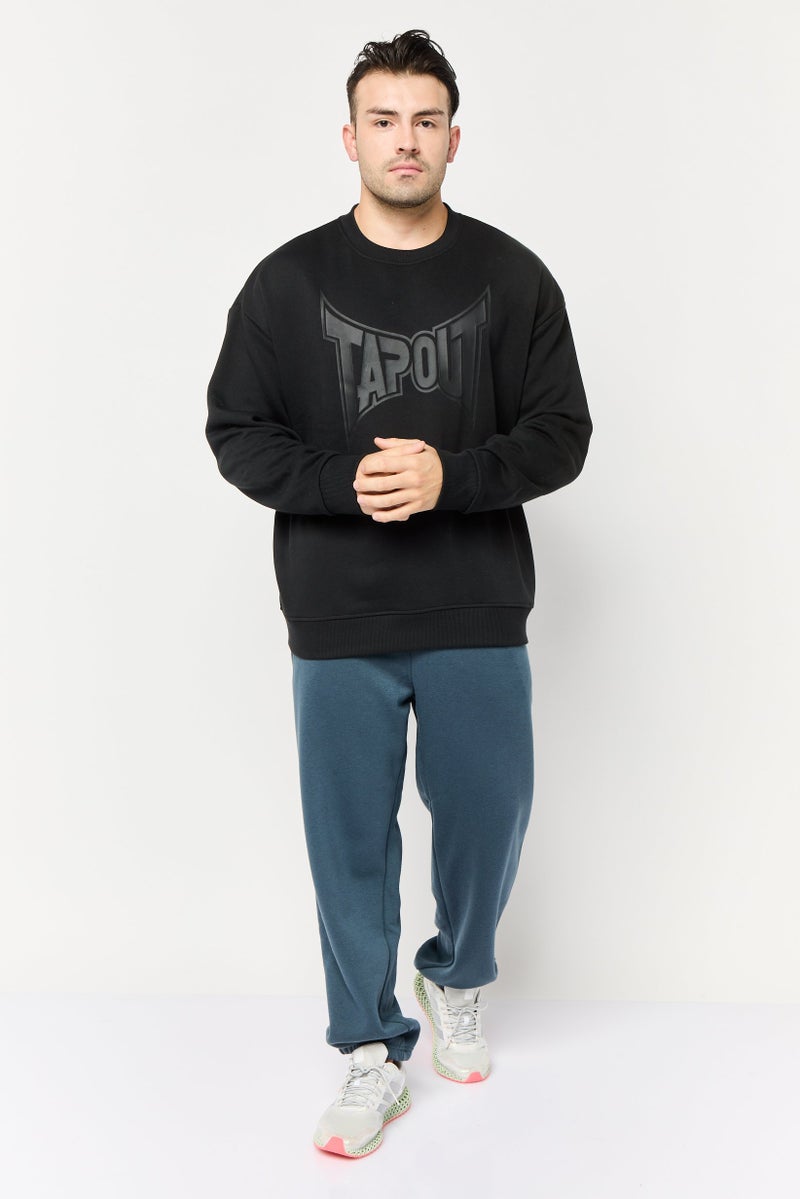 TapouT Men Sportswear Fit Long Sleeve Outdoor Sweatshirt, Black  - Image 2