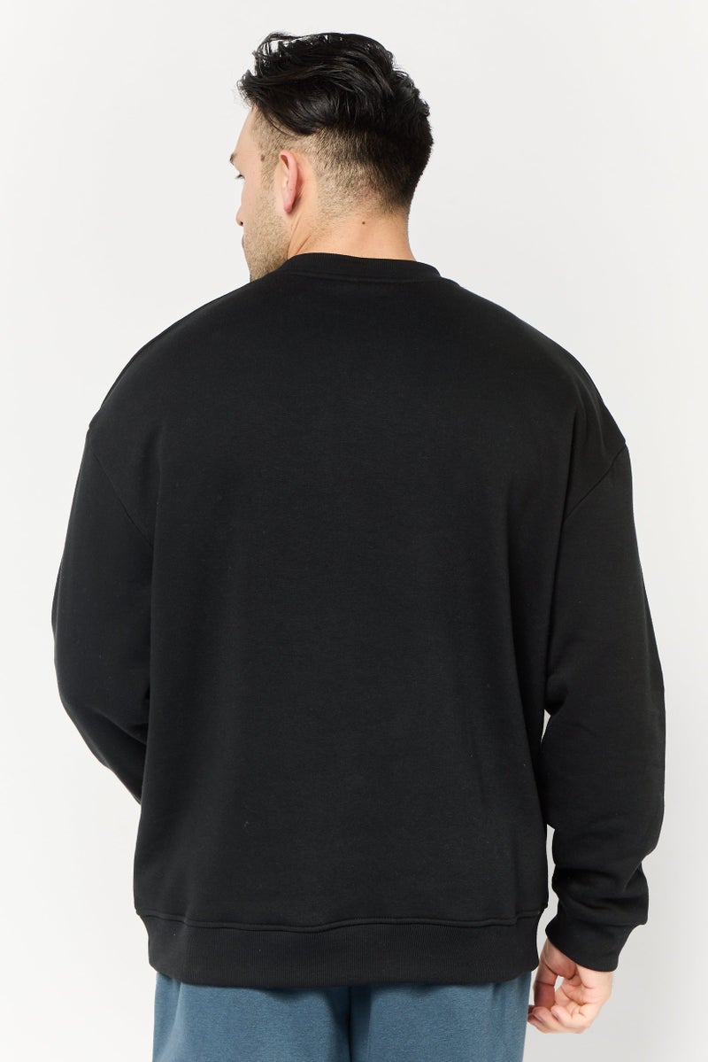 TapouT Men Sportswear Fit Long Sleeve Outdoor Sweatshirt, Black - Image 4