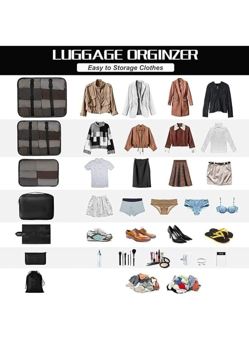 TRAVEL 7 Piece Set Travel Luggage Organizer Storage Bags Waterproof Laundry Bags Travel Accessories  - Image 2