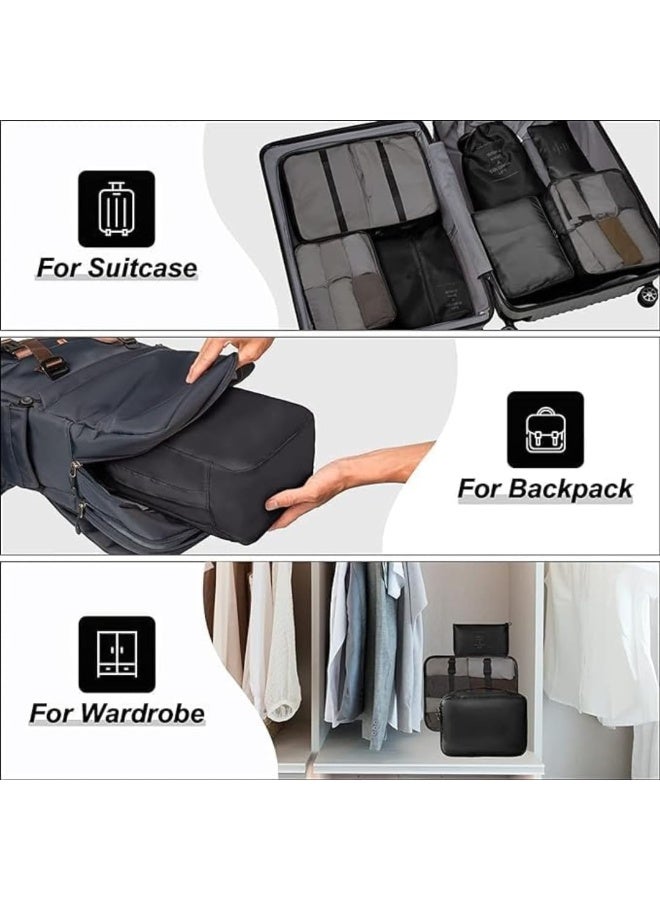 TRAVEL 7 Piece Set Travel Luggage Organizer Storage Bags Waterproof Laundry Bags Travel Accessories  - Image 3