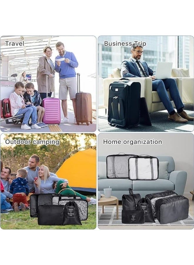 TRAVEL 7 Piece Set Travel Luggage Organizer Storage Bags Waterproof Laundry Bags Travel Accessories  - Image 5