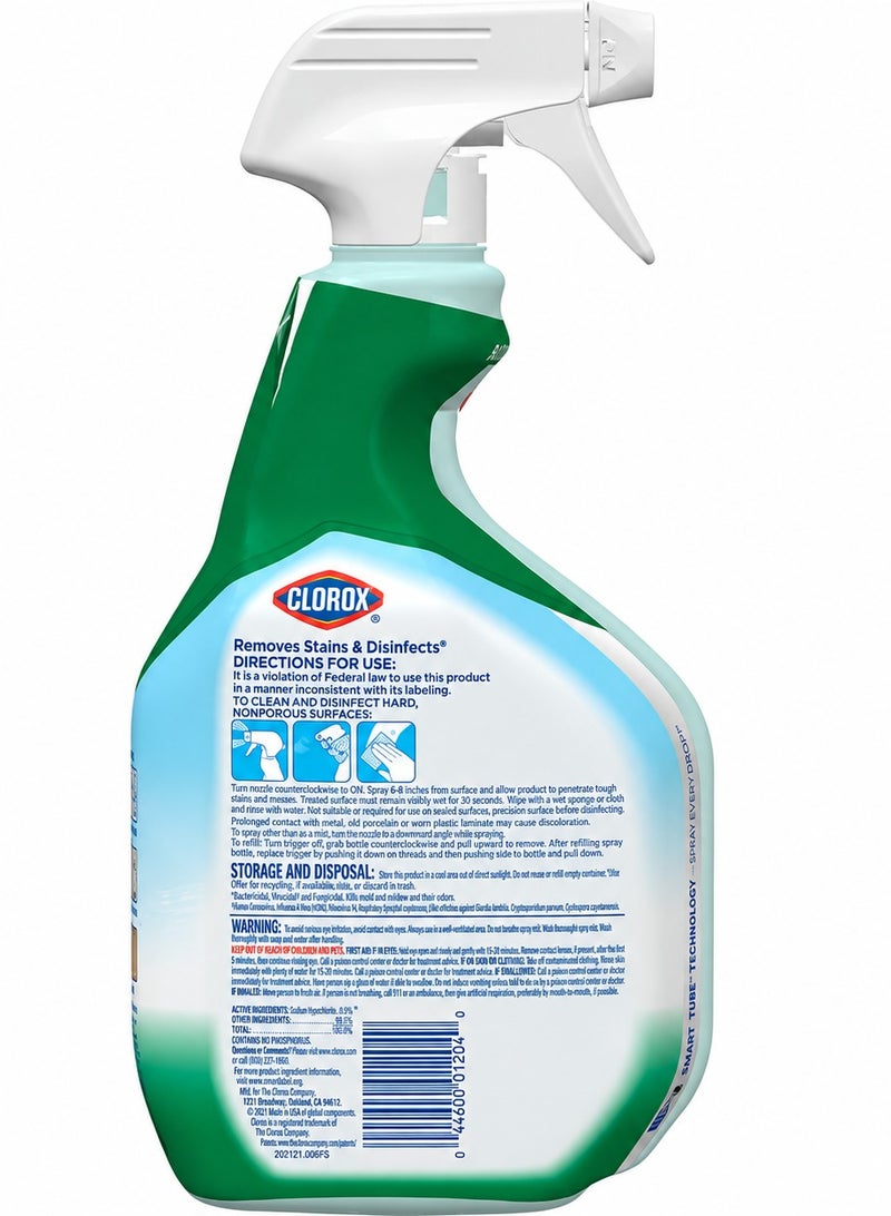 Clorox Clean-Up Cleaner + Bleach Original, 32 fl oz / 946 ml, Multi-Purpose Spray for Kitchen, Bathroom and Home, Removes Stains and Disinfects Surfaces Bleach Cleaner - Image 4