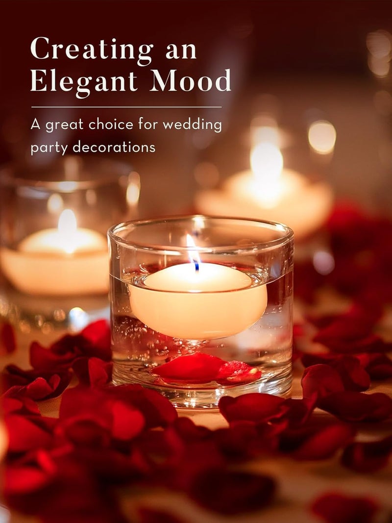 LABZIO Floating Tealight Candles (Set of 24) – Smokeless, Dripless, Long-Lasting Unscented Tea Lights for Diwali, Festive Home Decor, Pooja, Wedding, Spa, Valentine Day & Decorative Lighting - Image 4