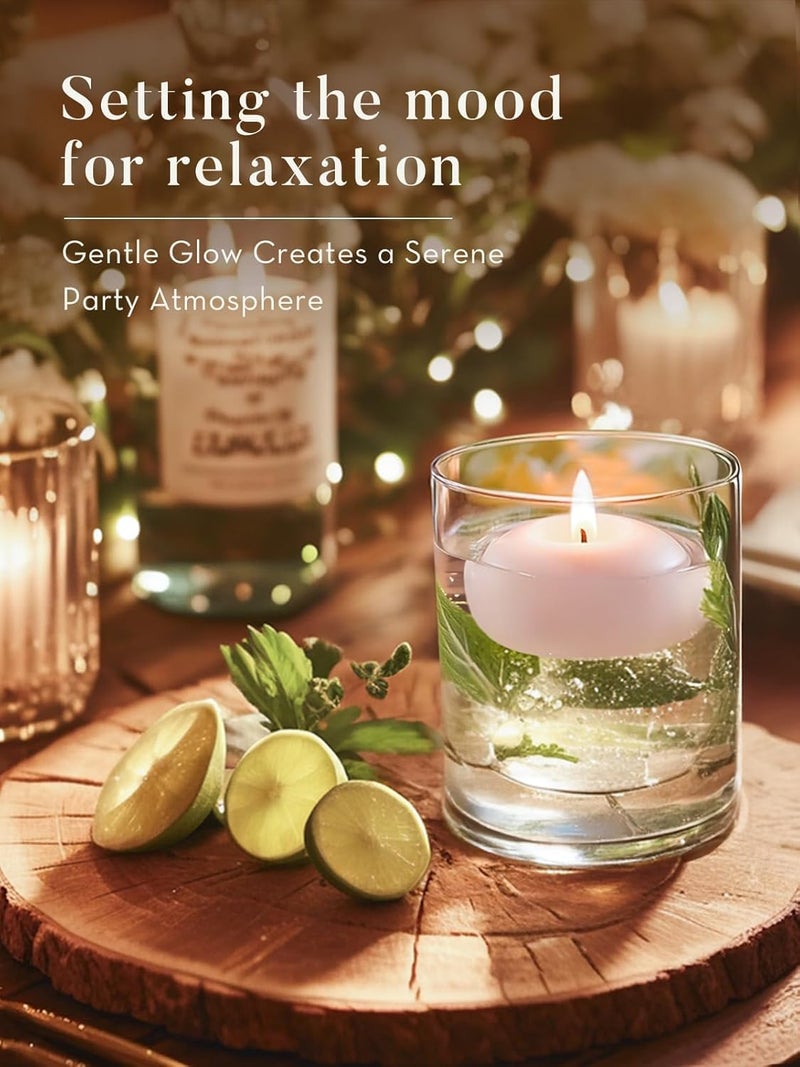 LABZIO Floating Tealight Candles (Set of 24) – Smokeless, Dripless, Long-Lasting Unscented Tea Lights for Diwali, Festive Home Decor, Pooja, Wedding, Spa, Valentine Day & Decorative Lighting - Image 3
