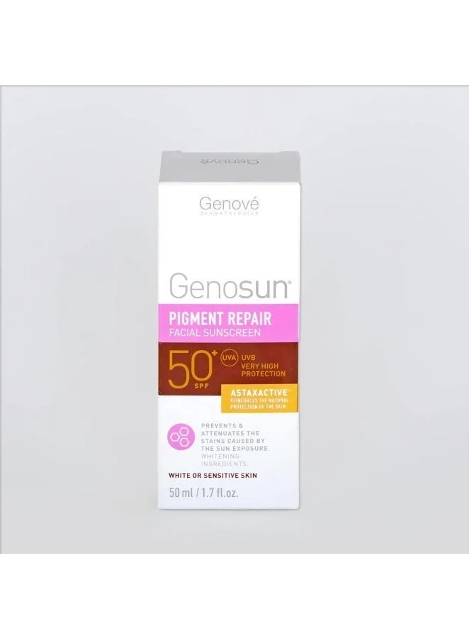 Genove  Genosun Pigment Repair Sunscreen SPF 50+ Facial Cream (50ml) | Anti-Hyperpigmentation Sunblock & Dark Spot Corrector Face Moisturizer  | Best Price UAE