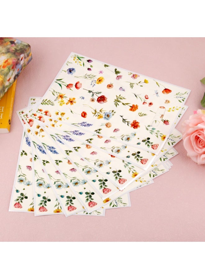 وينر 50 قطعة من أكياس هدايا الزهور البرية الربيعية، أكياس بلاستيكية عتيقة للهدايا الزهرية والحلوى الزهرية والحلوى البرية لحفلات أعياد الميلاد وحفلات الزفاف وحفلات استقبال المولود - Image 4